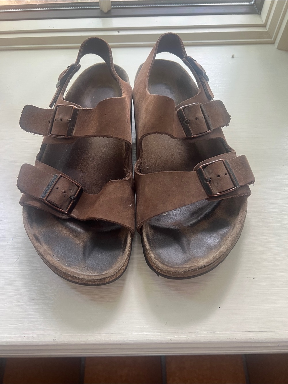 Birkenstock Brown Two-Buckle Open-Toe Sandal